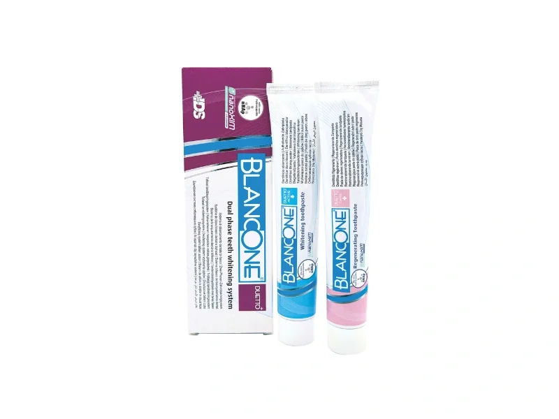 BlancOne DUETTO : dentifrices CARE et ACTIVE
