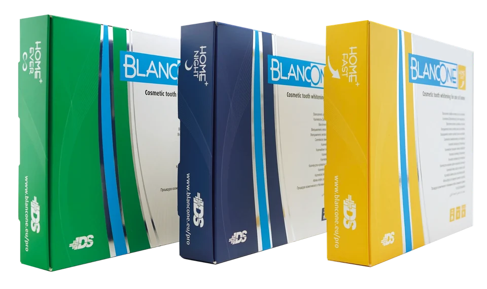 Conditionnements multi BlancOne HOME Plus - Peroxyde de carbamide 7 % - nHAp 1,5 %, NIGHT et FAST